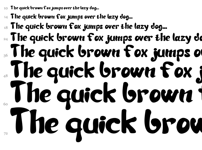 Si Brot! font waterfall